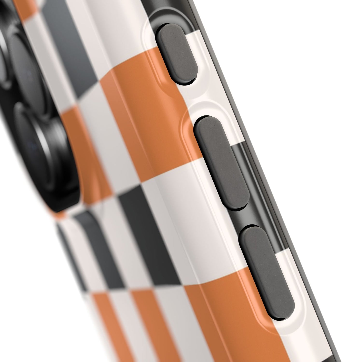 Trendy Halloween Checkerboard Phone Case | Impact-Resistant, iPhone, Samsung