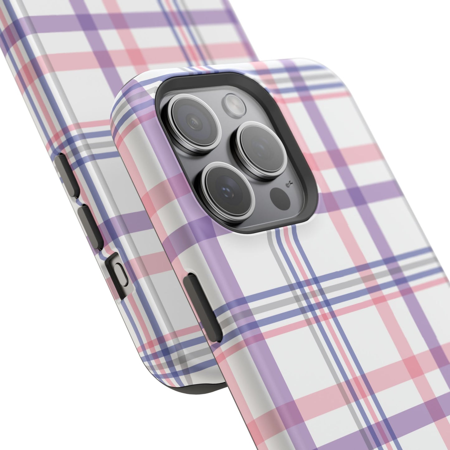 Impact-Resistant Cases - Spring Plaid Pink Purple