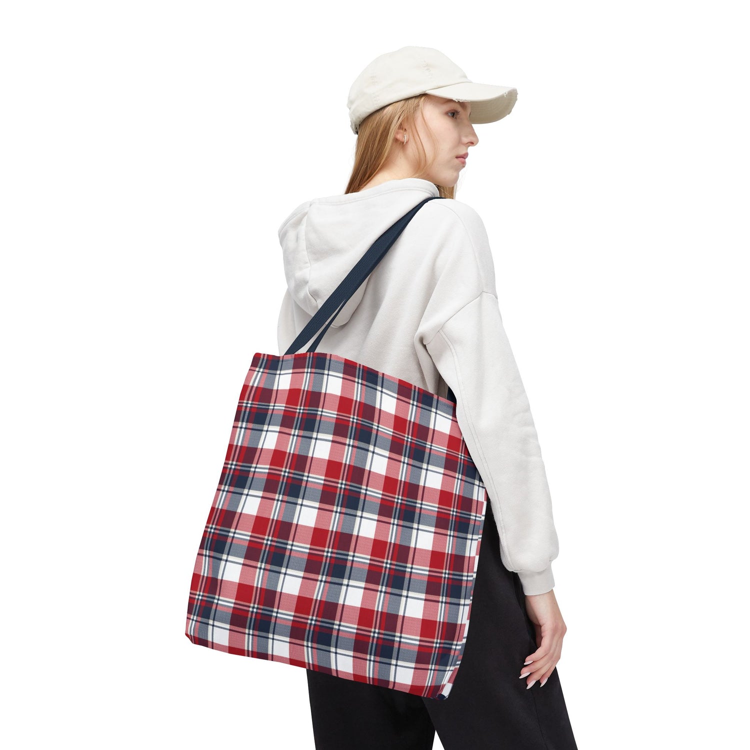 4th of July Plaid Tote Bag