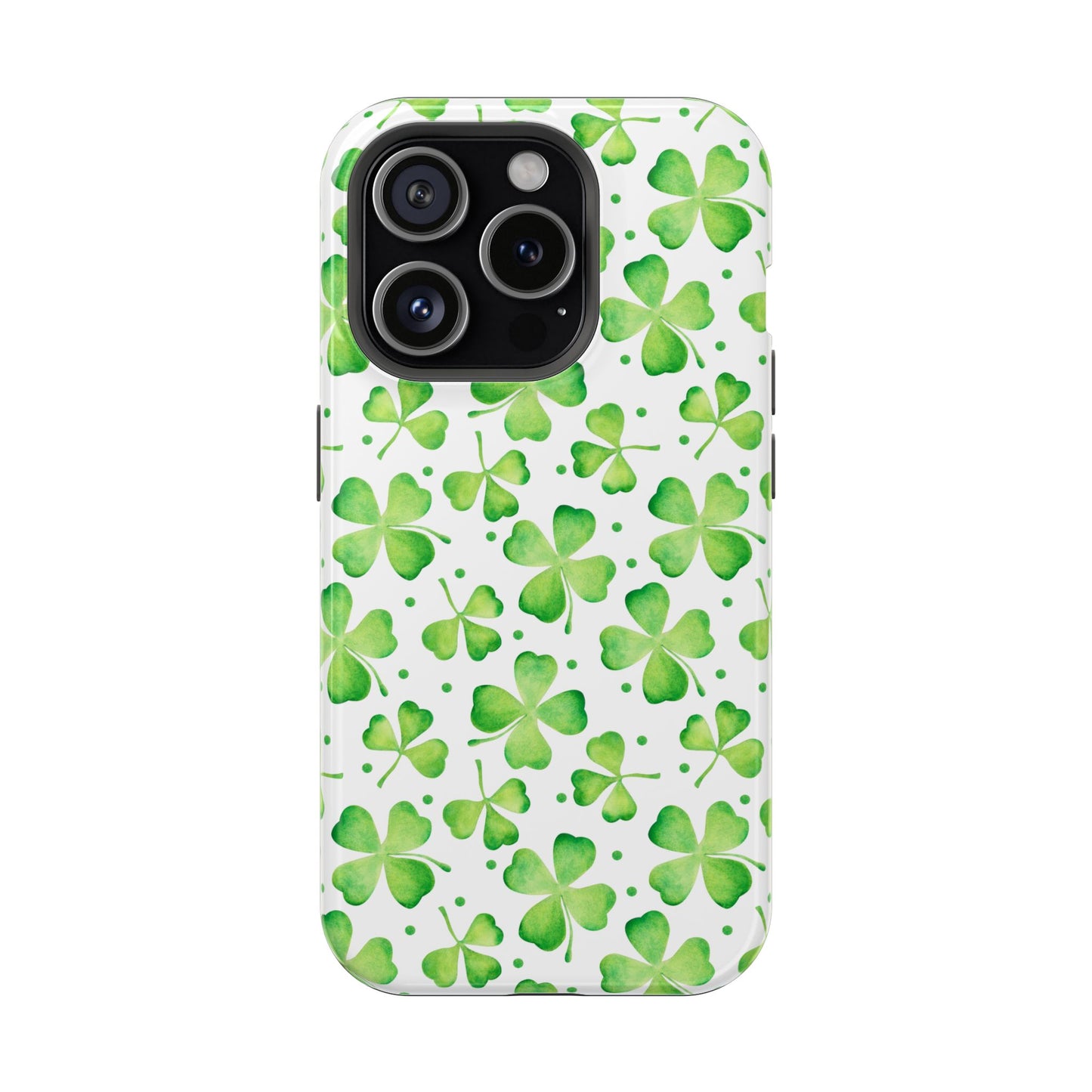 Impact-Resistant Phone Case- Watercolor Clovers