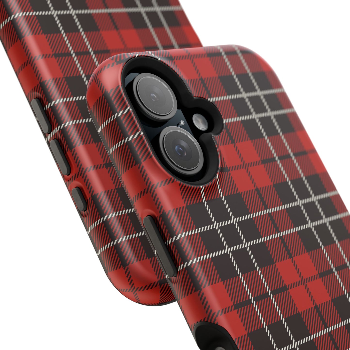 Impact-Resistant Phone Case- Christmas Tartan Plaid Red