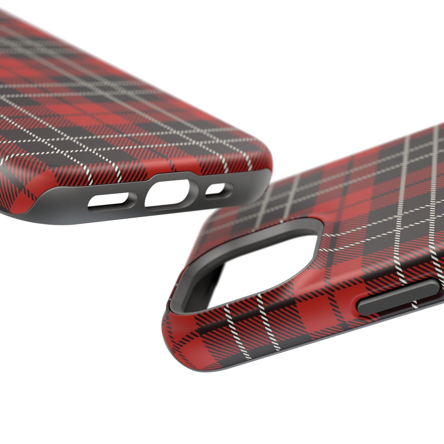 Impact-Resistant Phone Case- Christmas Tartan Plaid Red