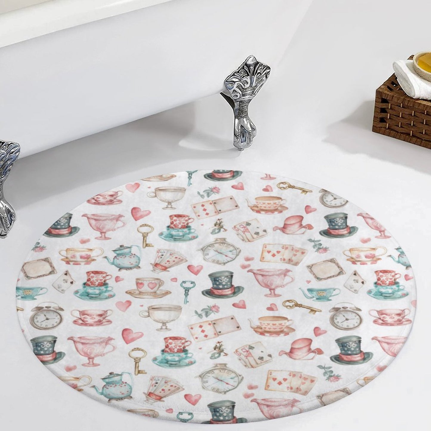 Round Bath Mat- Watercolor Wonderland