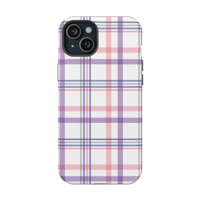 Impact-Resistant Cases - Spring Plaid Pink Purple