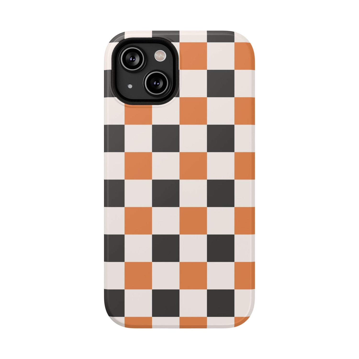 Trendy Halloween Checkerboard Phone Case | Impact-Resistant, iPhone, Samsung