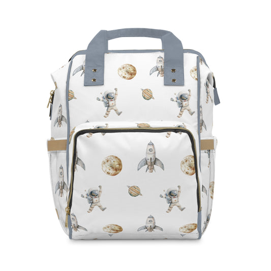 Multifunction Backpack Diaper Bag- Watercolor Astronauts