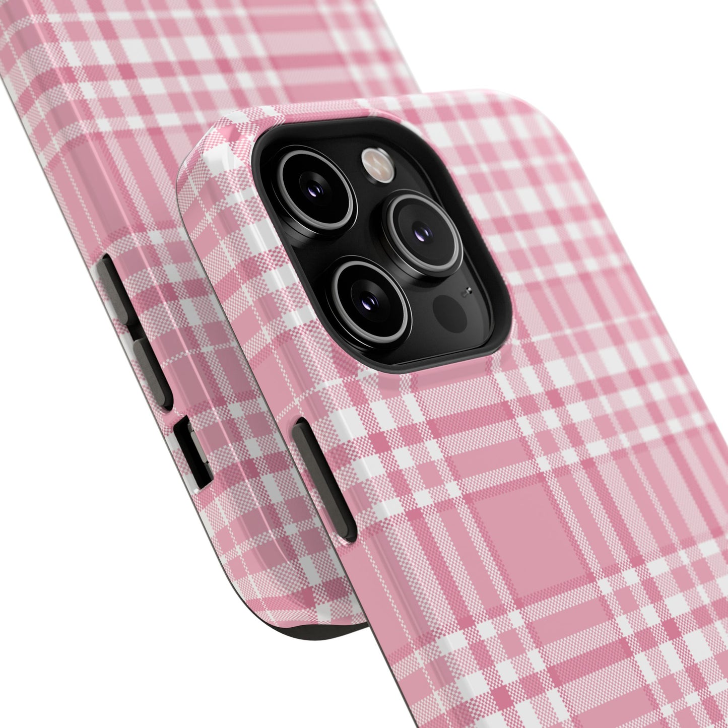 Impact-Resistant Phone Case - Easter Plaid Pink