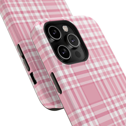 Impact-Resistant Phone Case - Easter Plaid Pink