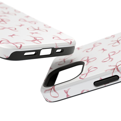 Impact-Resistant Phone Case - Coquette Bows Pink