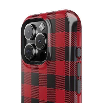 Impact-Resistant Phone Case-Red Black Buffalo Plaid