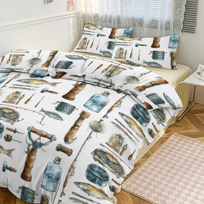 3-Piece Bedding Set-86"×70"/ 218×177cm (Dual-sidede Printing)