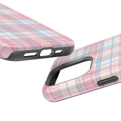 Impact-Resistant Cases-Spring Plaid Pink Blue