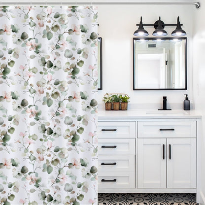 Lightweight Shower Curtain-Eucalyptus Floral