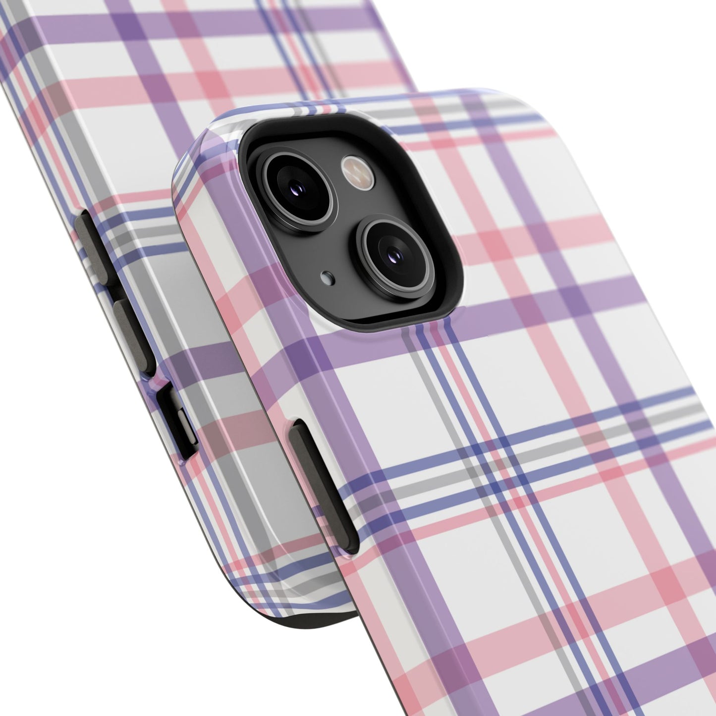 Impact-Resistant Cases - Spring Plaid Pink Purple