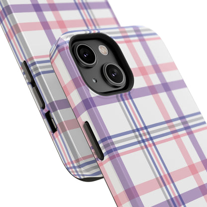 Impact-Resistant Cases - Spring Plaid Pink Purple