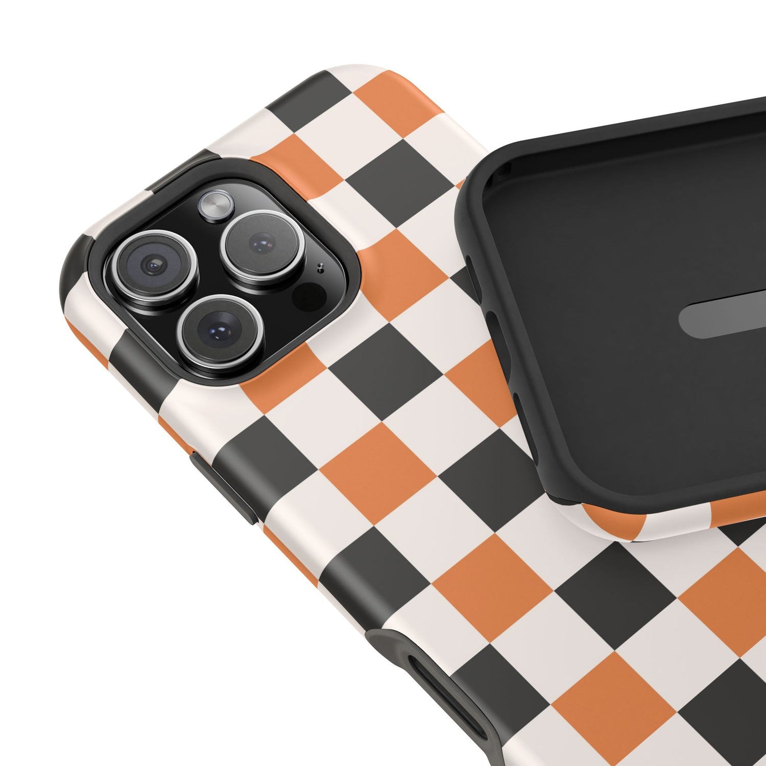 Trendy Halloween Checkerboard Phone Case | Impact-Resistant, iPhone, Samsung