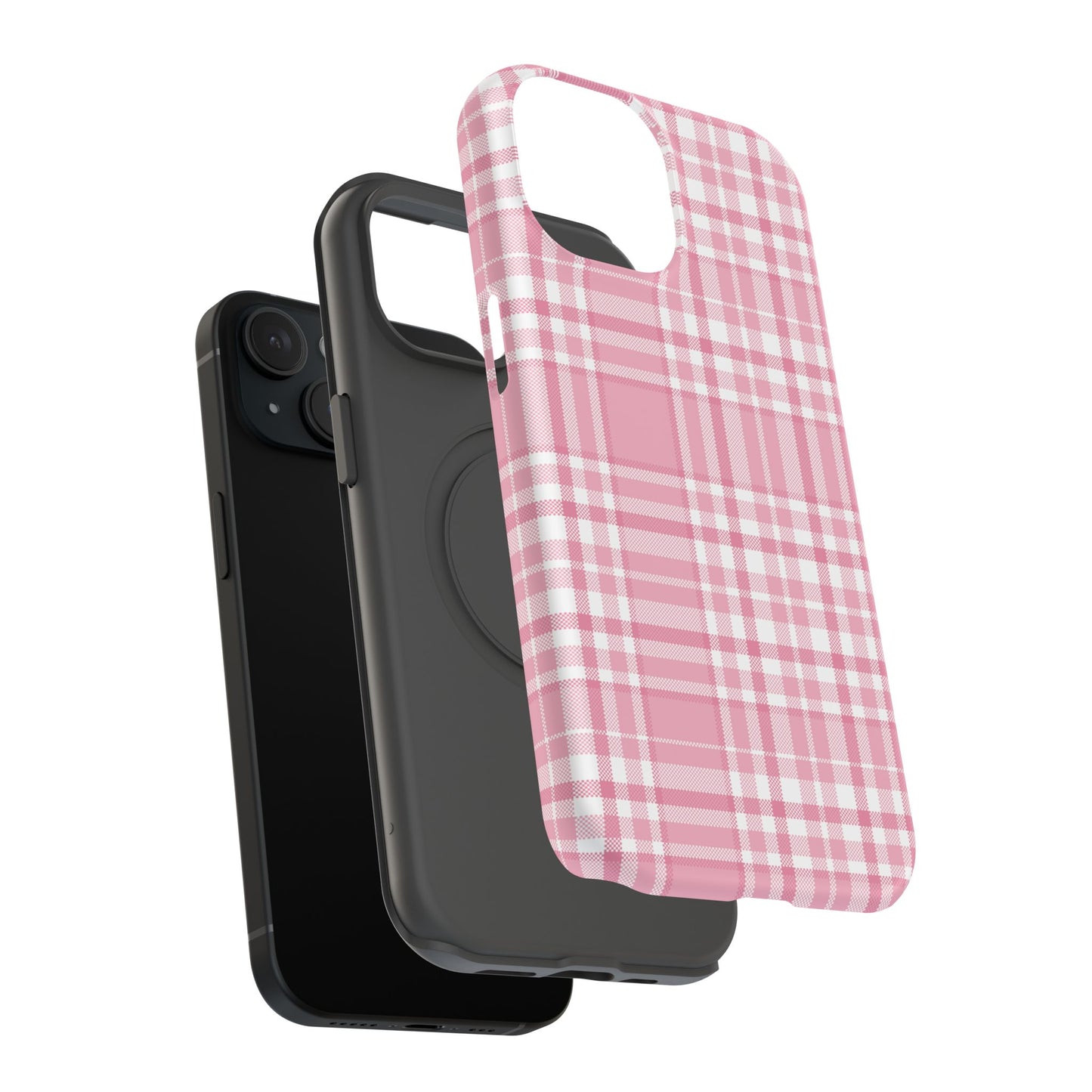 Impact-Resistant Phone Case - Easter Plaid Pink