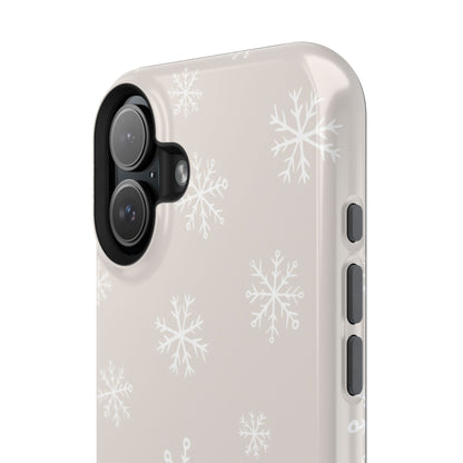 Neutral Snowflakes Impact-Resistant Phone Case