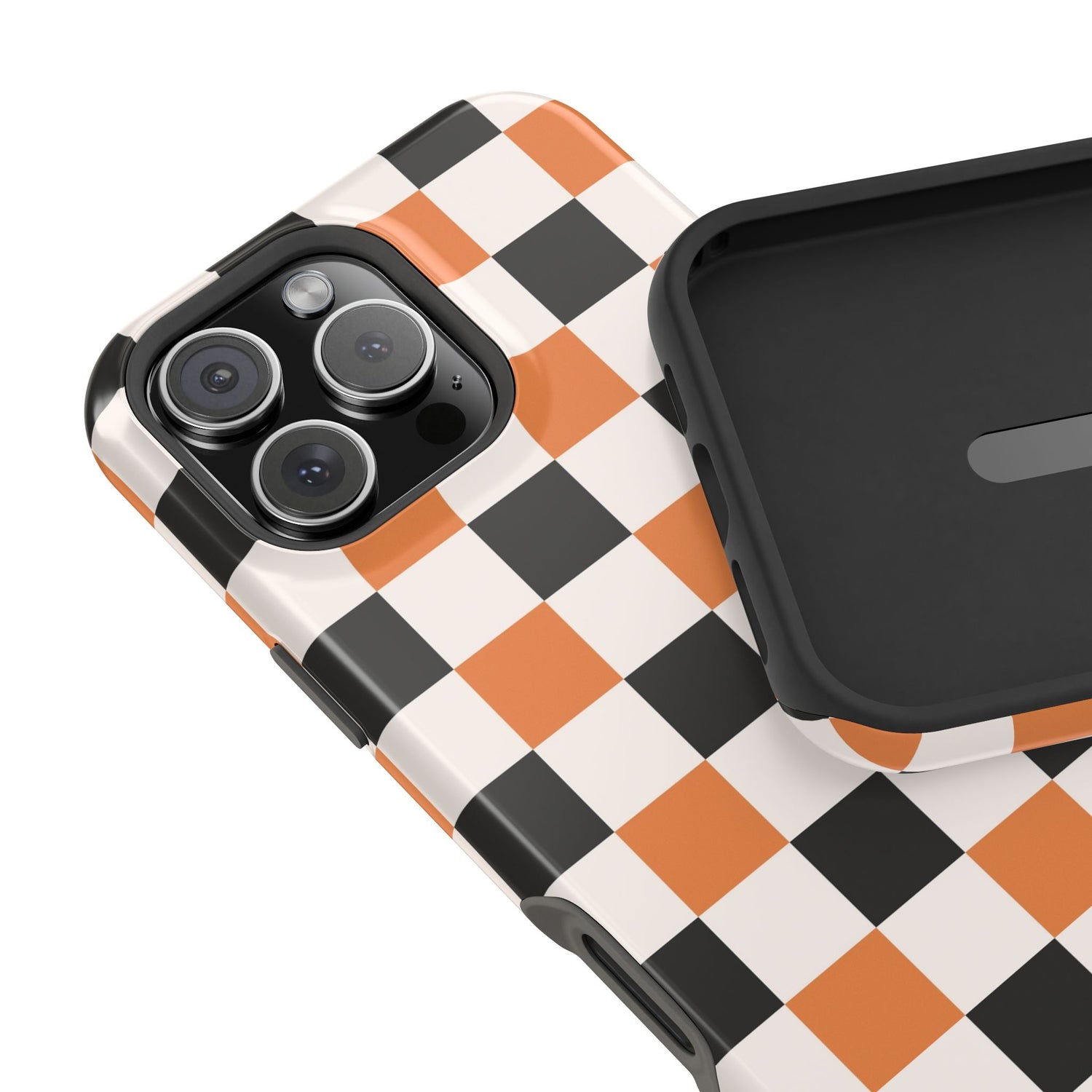 Trendy Halloween Checkerboard Phone Case | Impact-Resistant, iPhone, Samsung
