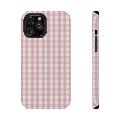 Impact-Resistant Cases -Pink Gingham