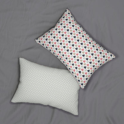 Spun Polyester Lumbar Pillow with Removable Cover Classic Geometric Shapes