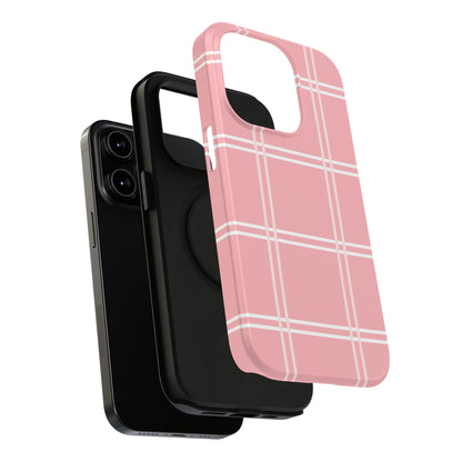 Impact-Resistant Phone Case -Girly Plaid