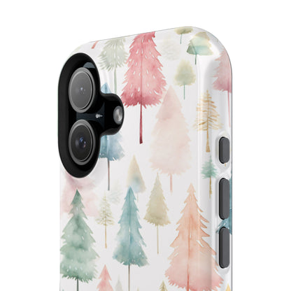 Watercolor Christmas Trees Impact-Resistant Phone Case