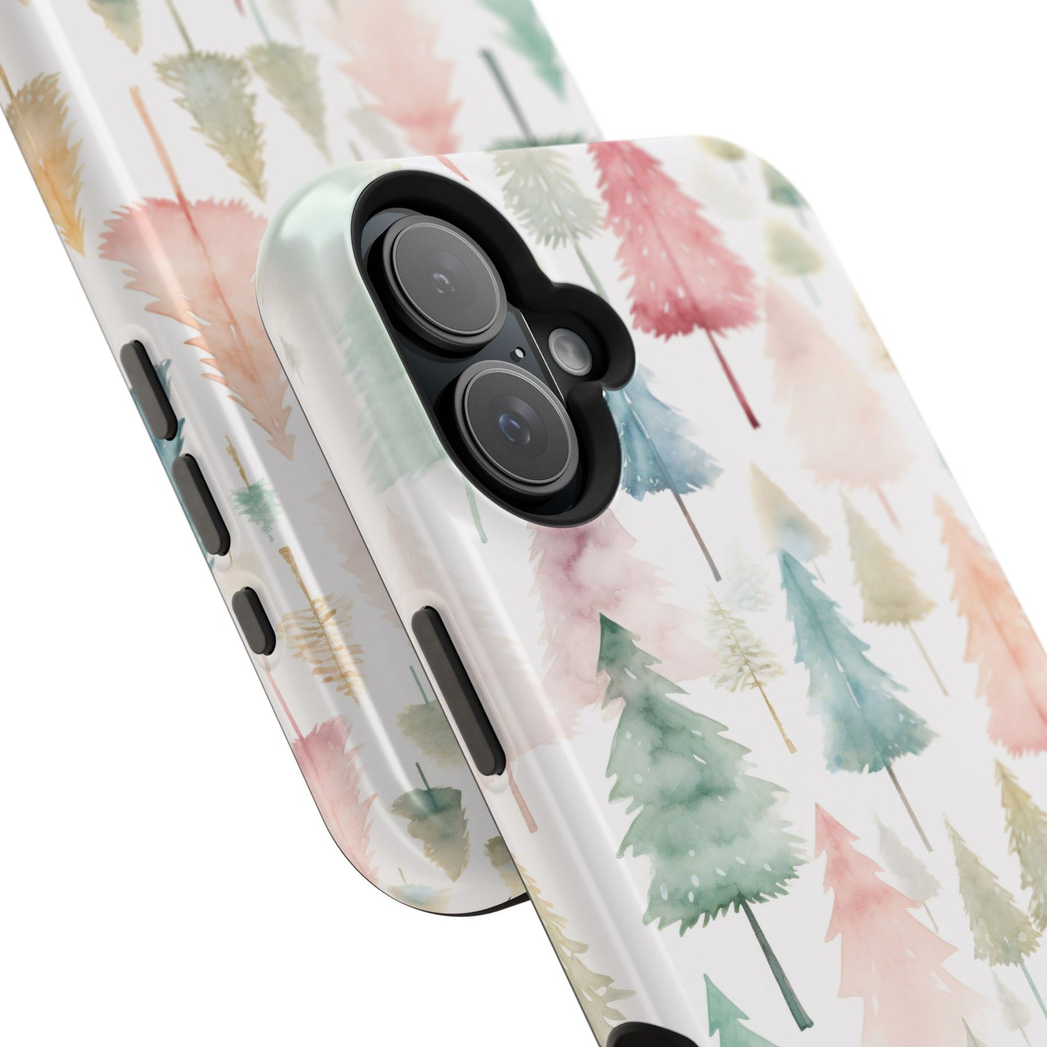 Watercolor Christmas Trees Impact-Resistant Phone Case, iPhone, Samsung