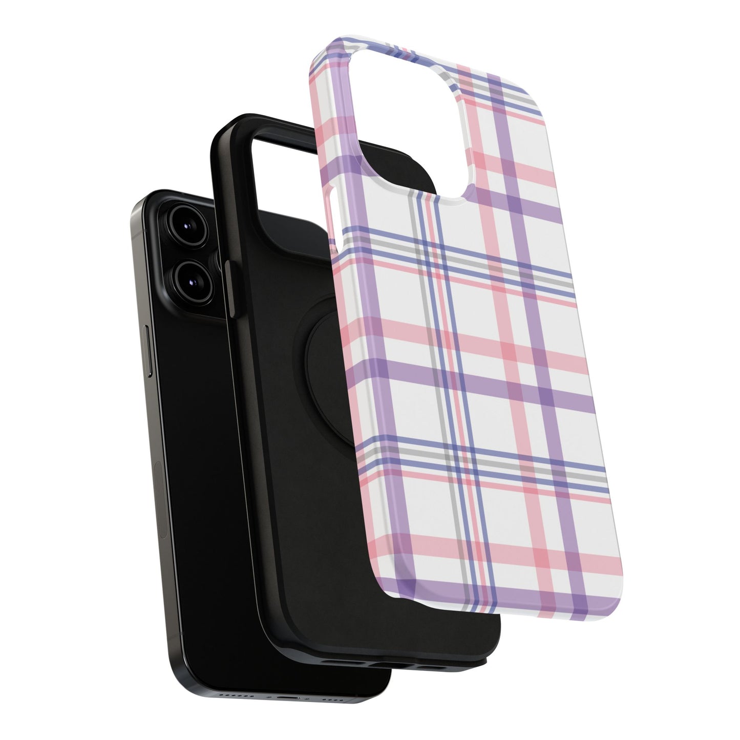 Impact-Resistant Cases - Spring Plaid Pink Purple