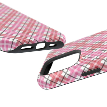 Impact-Resistant Phone Case - Valentine Plaid