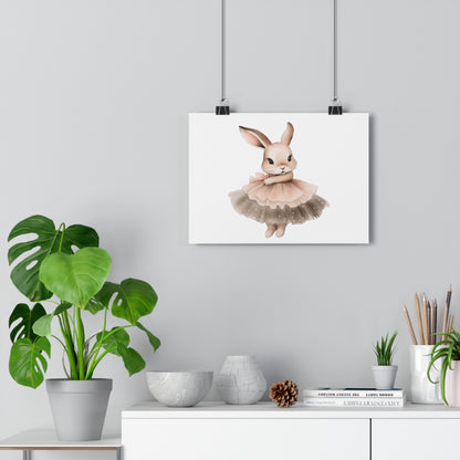 Giclée Art Print Watercolor Ballerina Bunnies 2