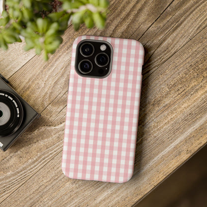 Impact-Resistant Cases -Pink Gingham