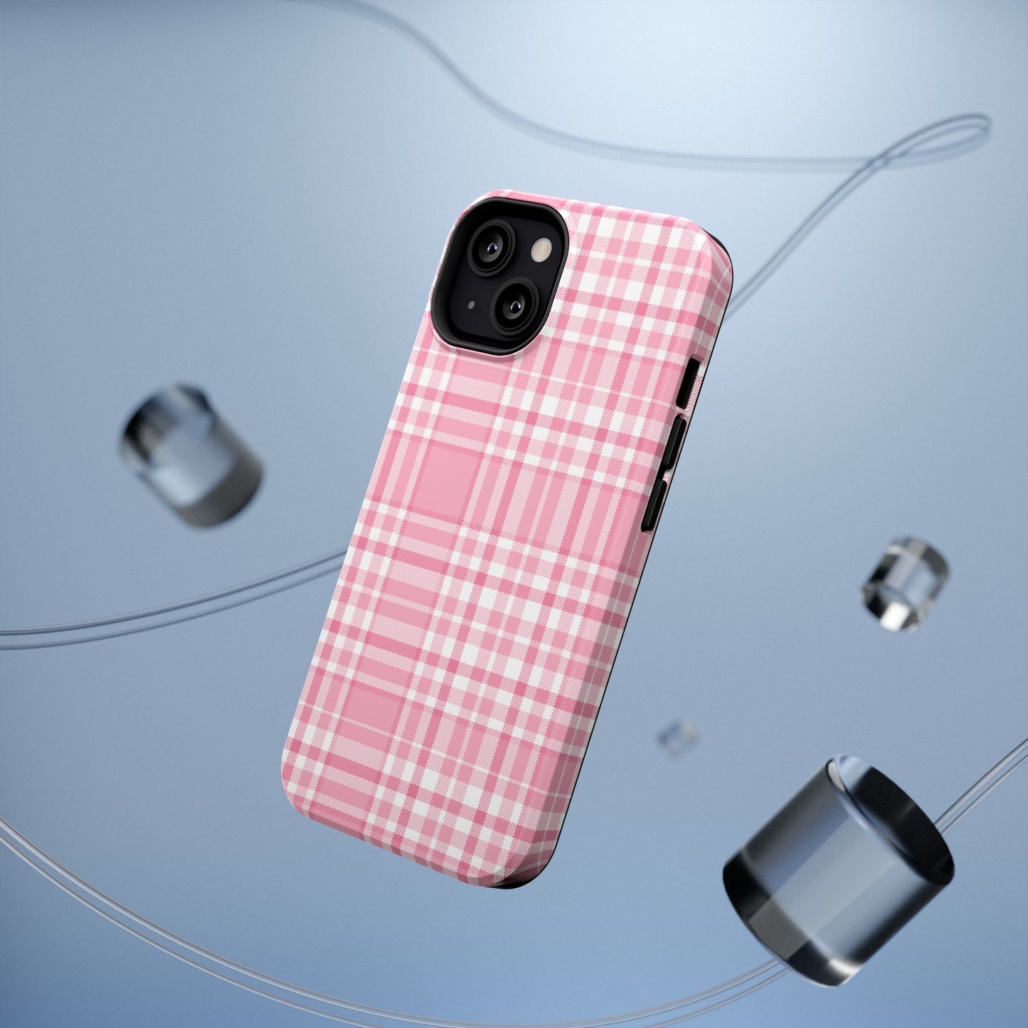 Impact-Resistant Phone Case - Easter Plaid Pink