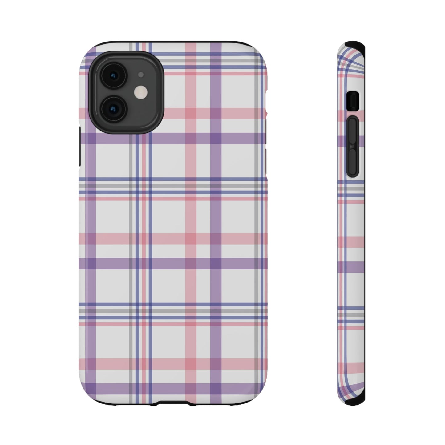 Impact-Resistant Cases - Spring Plaid Pink Purple