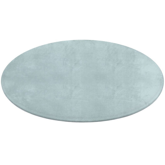 Round Plush Bath Mat- Blue Green