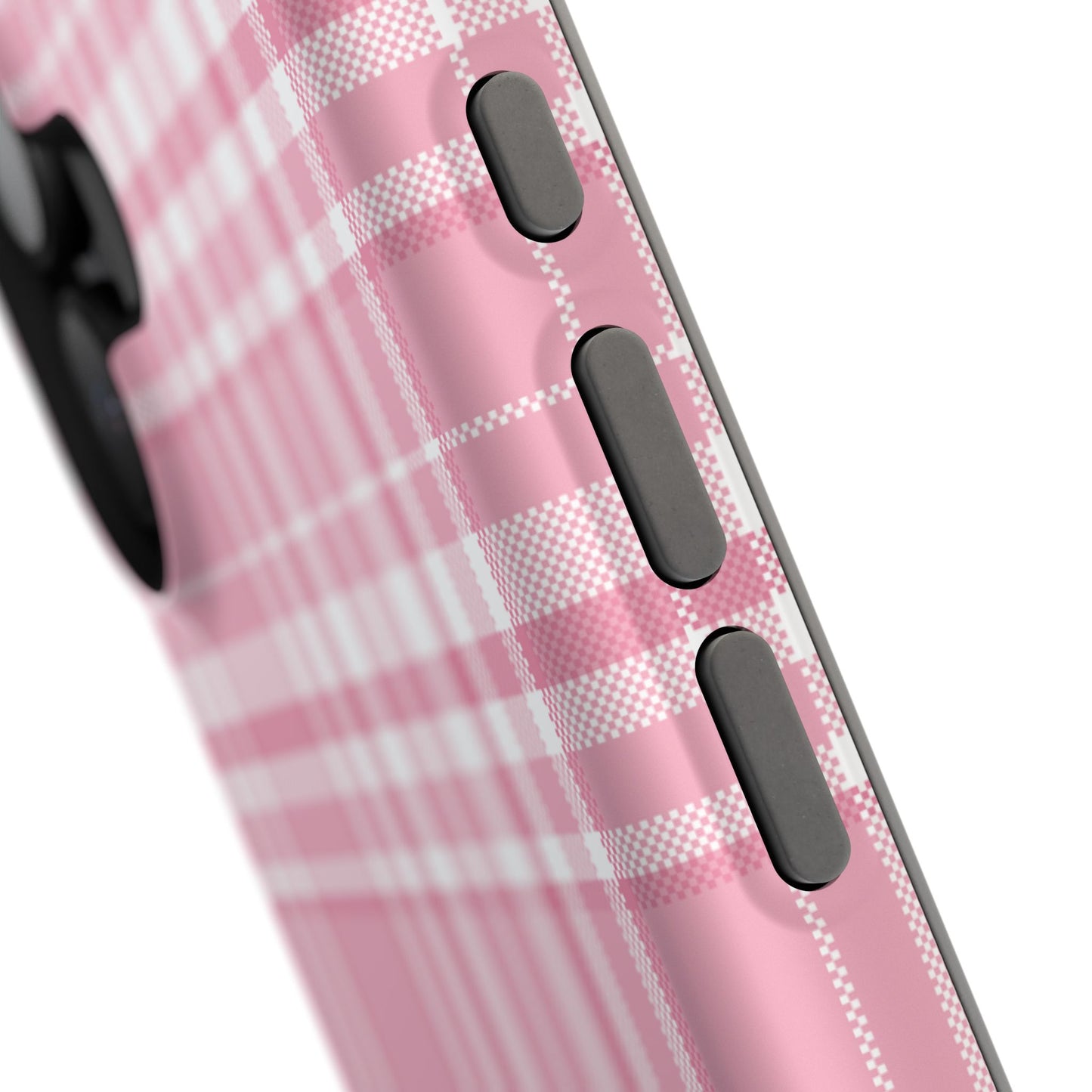 Impact-Resistant Phone Case - Easter Plaid Pink