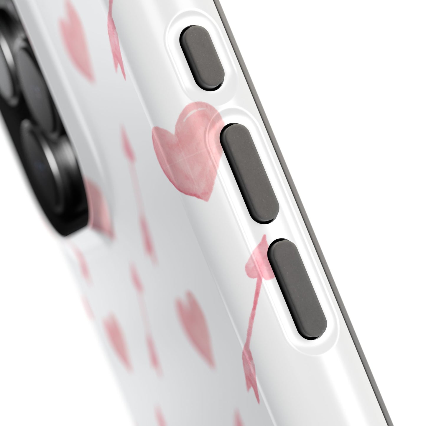 Impact-Resistant Cases - Valentine's Day Watercolor Arrow Hearts