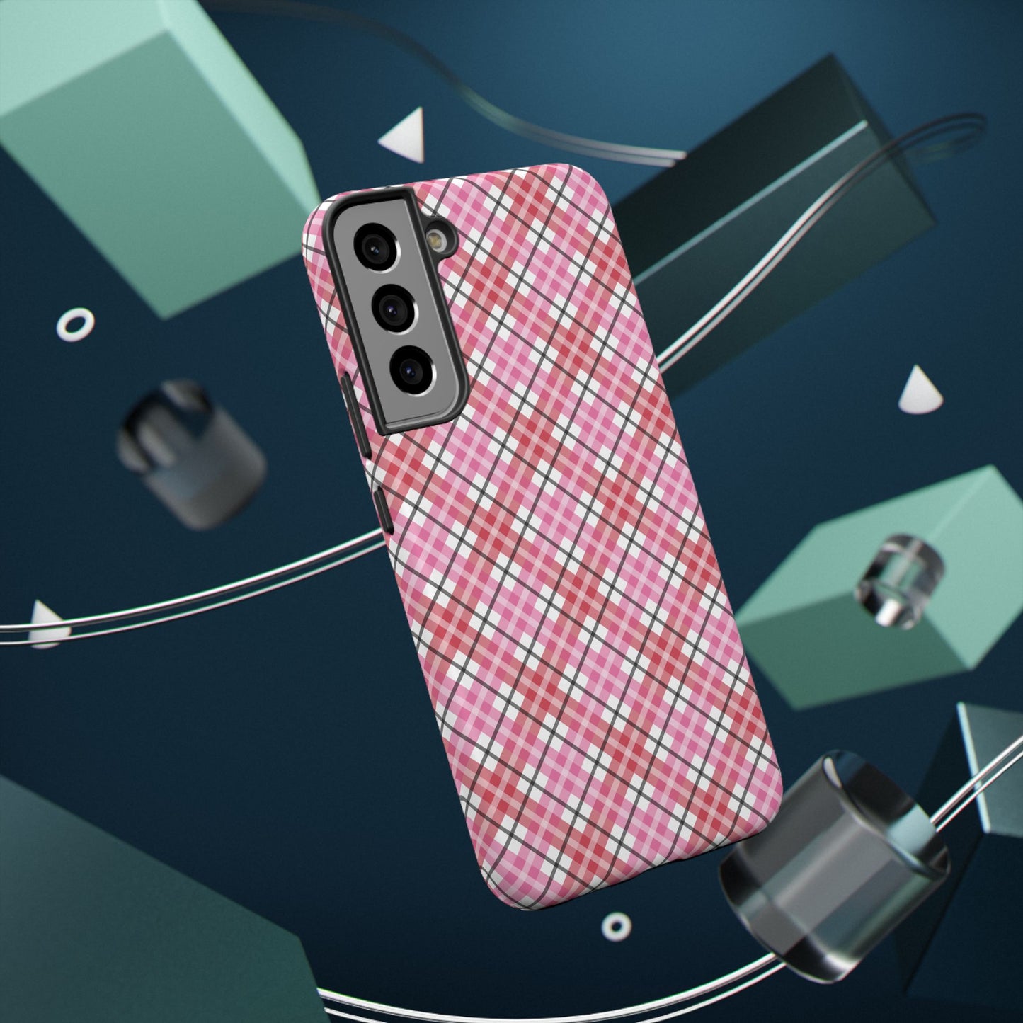 Impact-Resistant Phone Case - Valentine Plaid