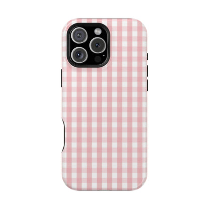 Impact-Resistant Cases -Pink Gingham