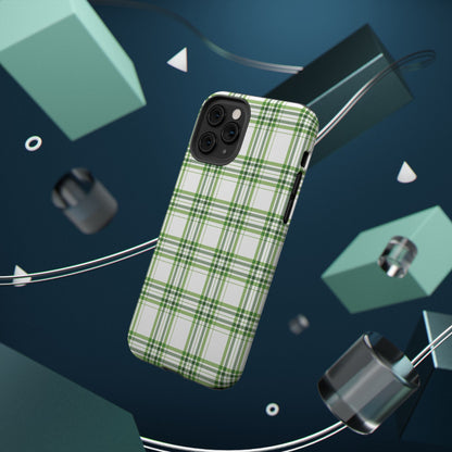 Impact-Resistant Phone Case -St. Patrick's Day Plaid