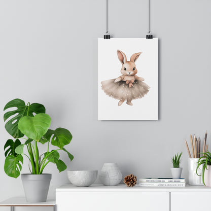 Giclée Art Print Watercolor Ballerina Bunnies