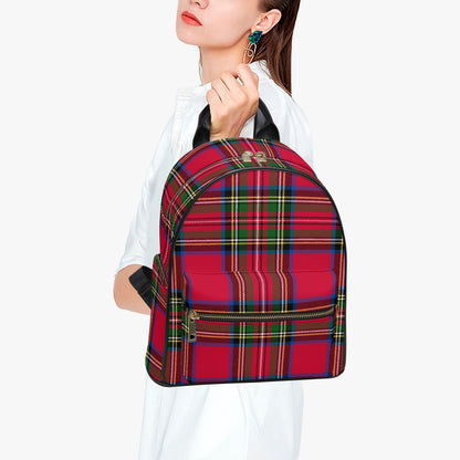 Backpack Purse- Tartan Plaid Red