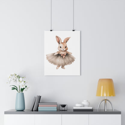 Giclée Art Print Watercolor Ballerina Bunnies