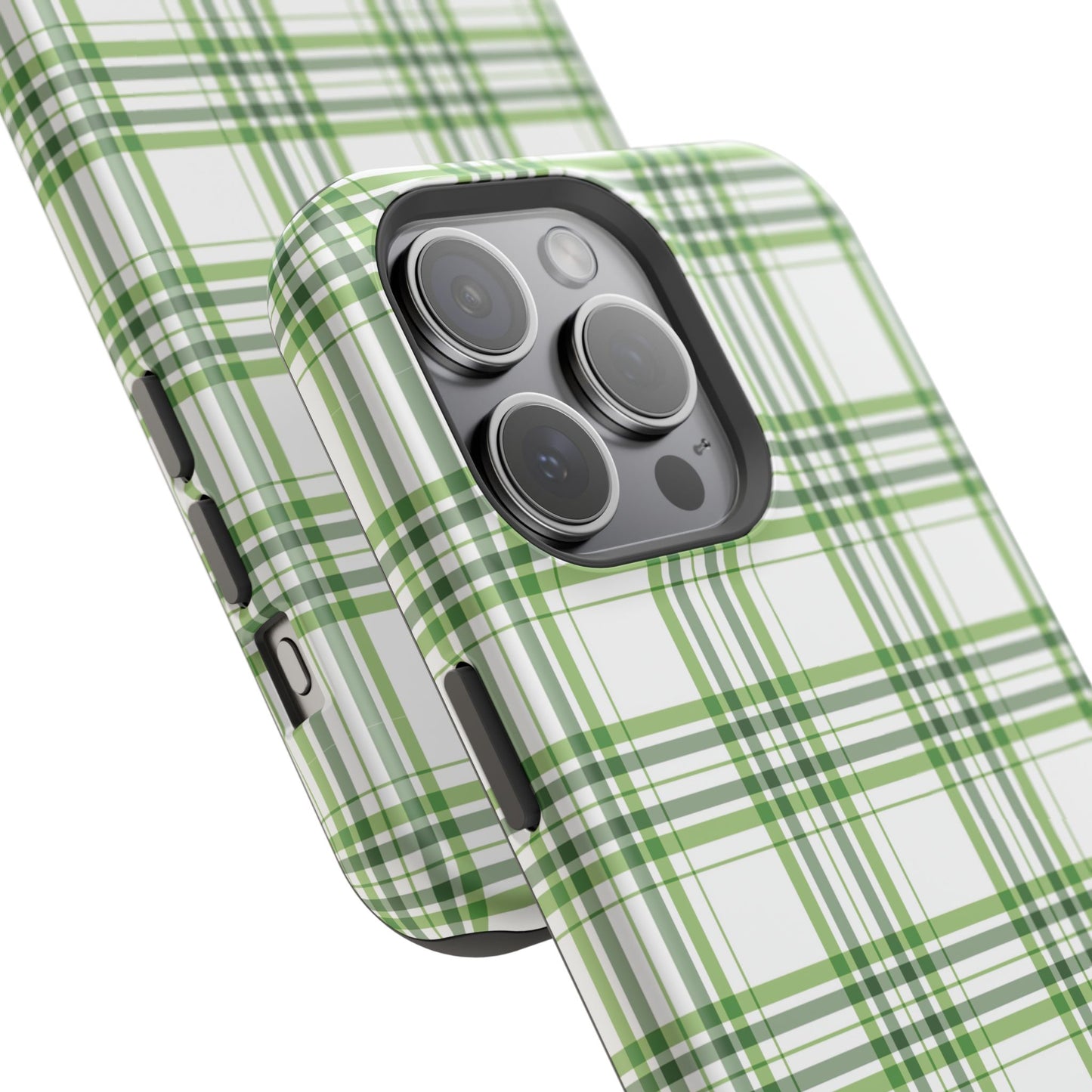 Impact-Resistant Phone Case -St. Patrick's Day Plaid