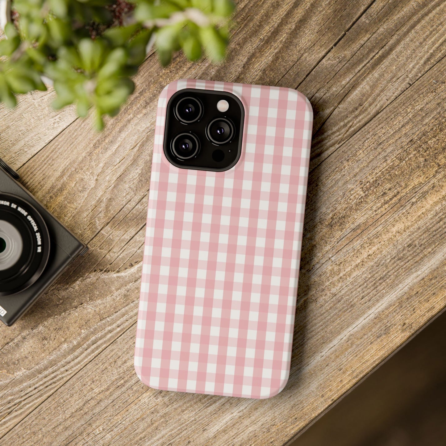 Impact-Resistant Cases -Pink Gingham