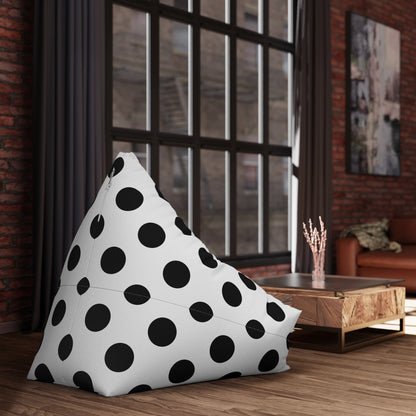 Black and White Polka Dot Bean Bag Chair Cover