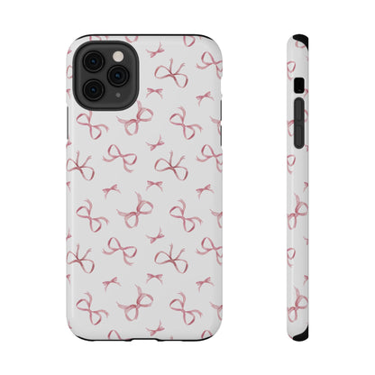 Impact-Resistant Phone Case - Coquette Bows Pink