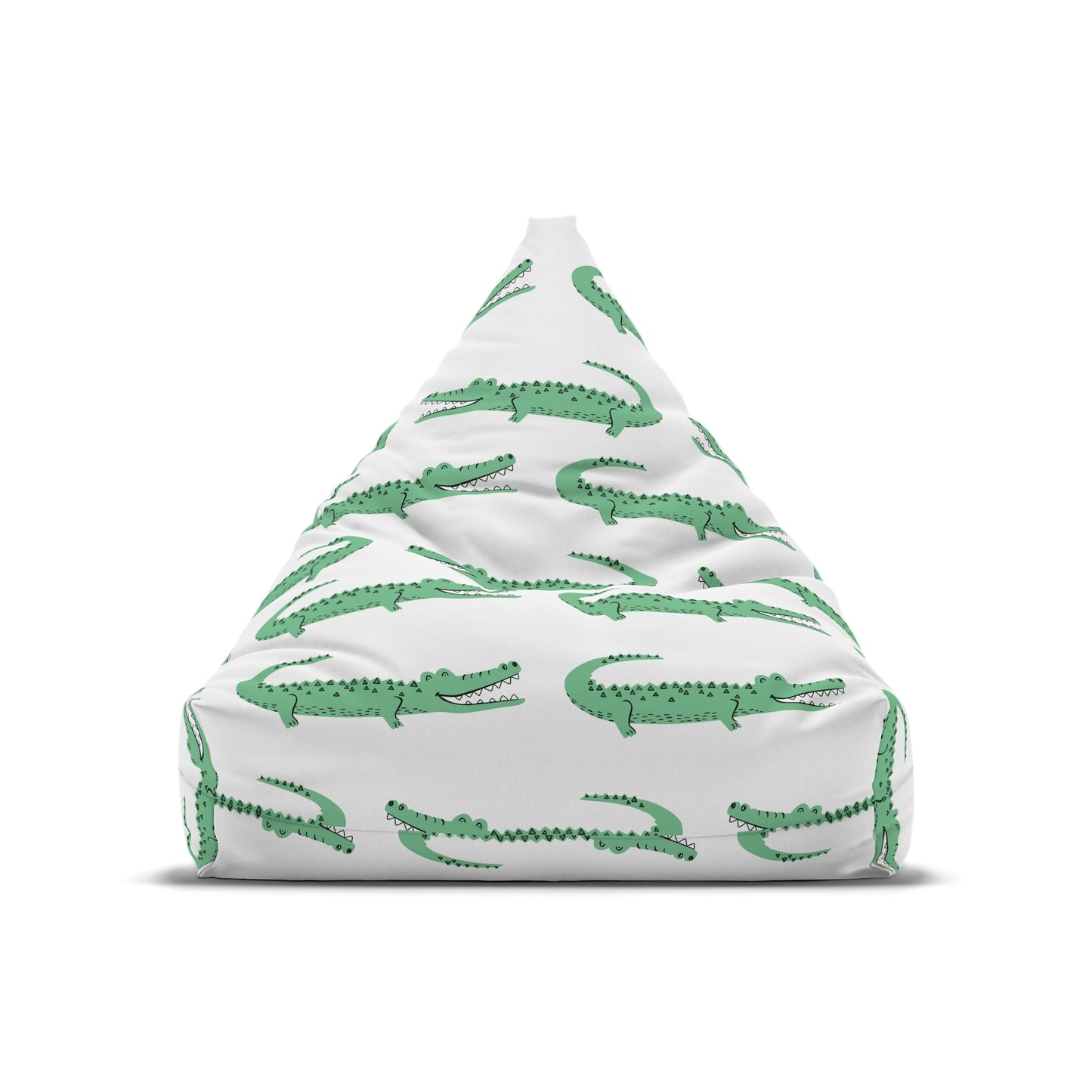 Preppy Green Crocodile Bean Bag Chair Cover