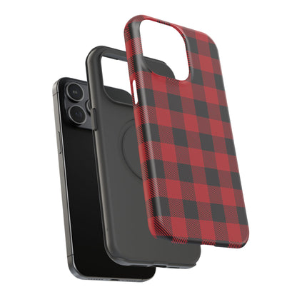 Impact-Resistant Phone Case-Red Black Buffalo Plaid