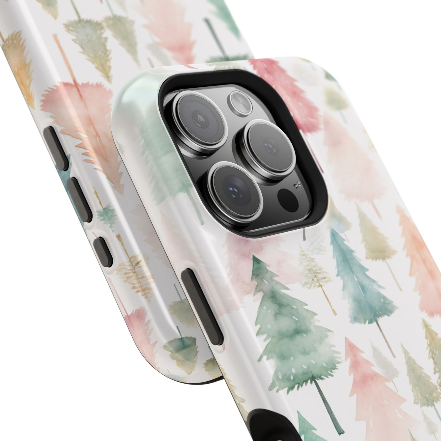 Watercolor Christmas Trees Impact-Resistant Phone Case, iPhone, Samsung